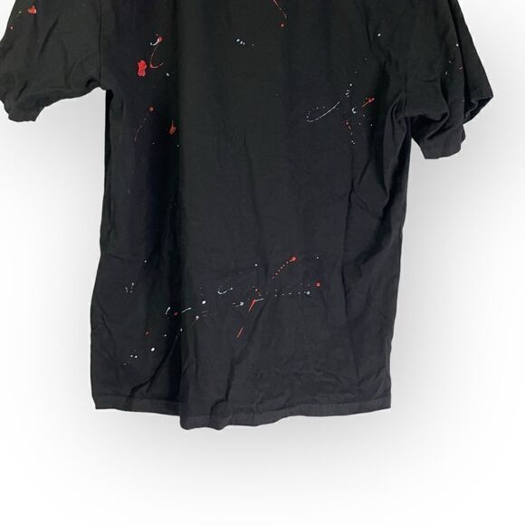Paint Splatter T Shirt in Black - Picture 11 of 12